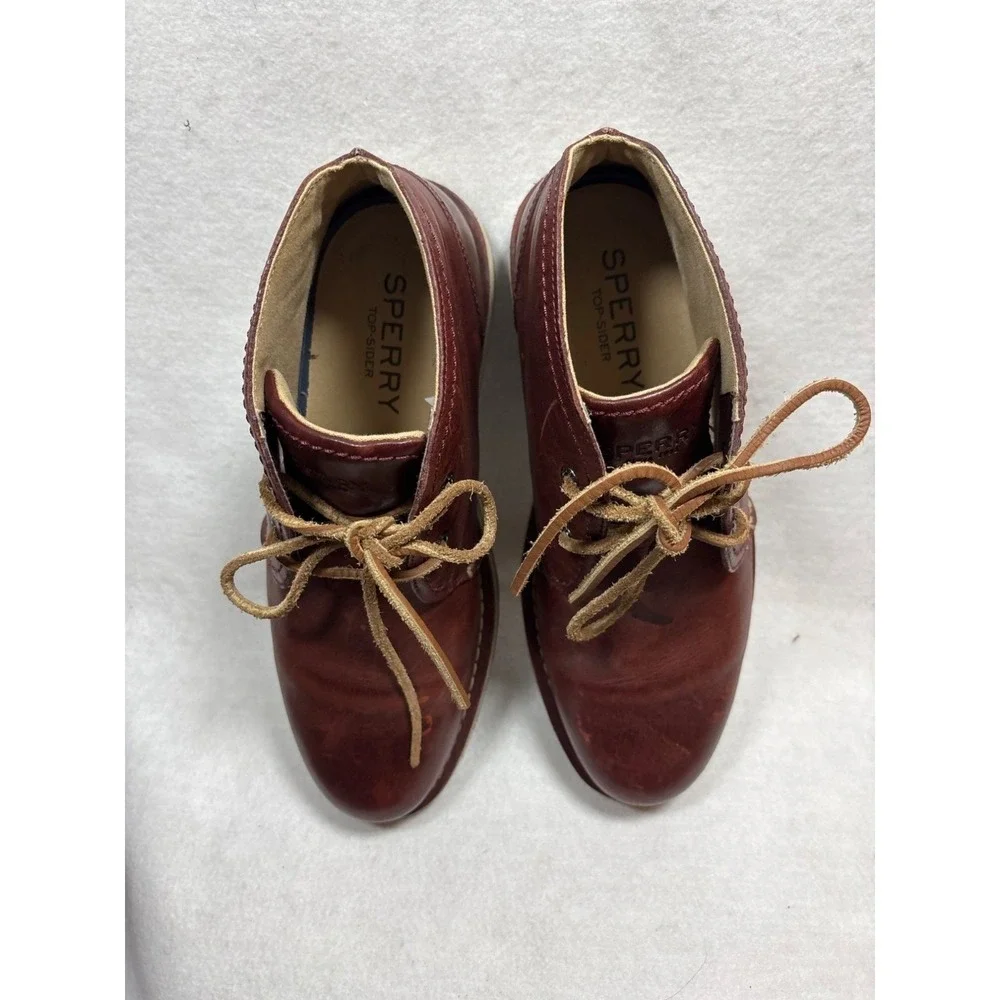 Sperry Mens Leather‎ Chukka Boots Size 9 Brown Lace-Up Casual Shoes